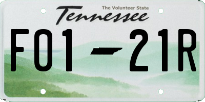 TN license plate F0121R