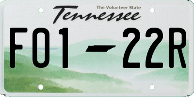 TN license plate F0122R
