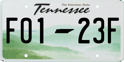 TN license plate F0123F