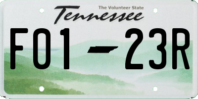 TN license plate F0123R