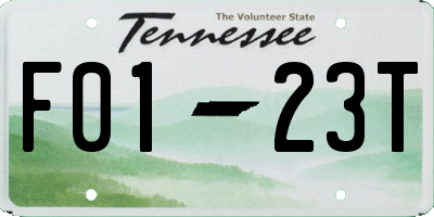 TN license plate F0123T