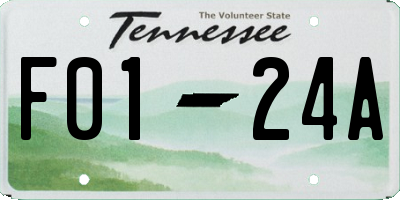 TN license plate F0124A