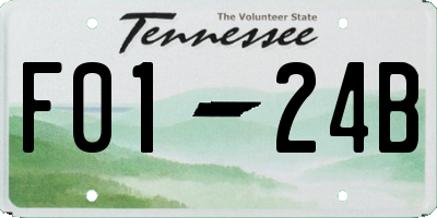 TN license plate F0124B