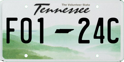 TN license plate F0124C