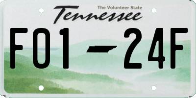 TN license plate F0124F