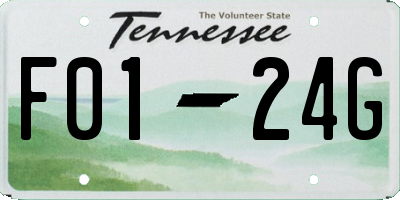 TN license plate F0124G