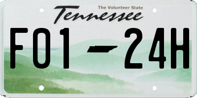 TN license plate F0124H