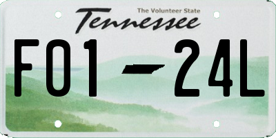 TN license plate F0124L
