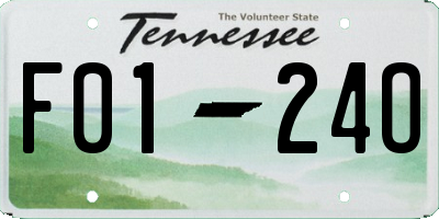 TN license plate F0124O