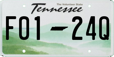TN license plate F0124Q