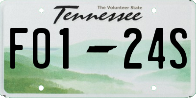 TN license plate F0124S