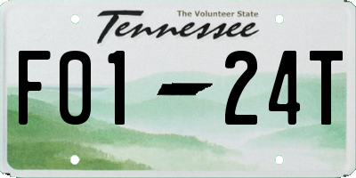 TN license plate F0124T