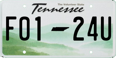 TN license plate F0124U