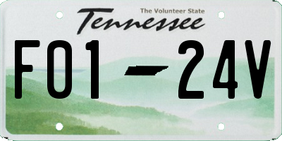 TN license plate F0124V