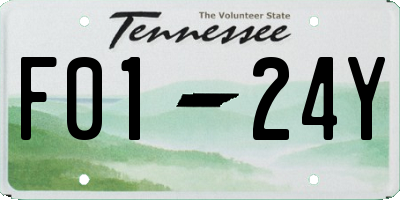TN license plate F0124Y