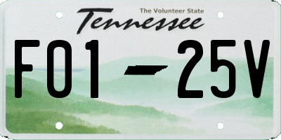 TN license plate F0125V