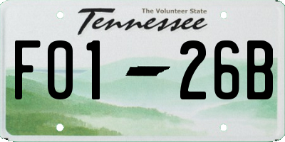 TN license plate F0126B