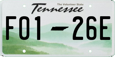 TN license plate F0126E