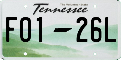 TN license plate F0126L