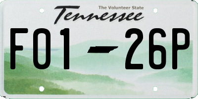 TN license plate F0126P
