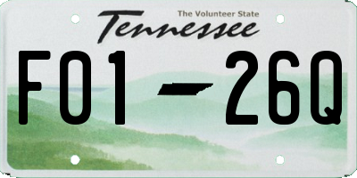 TN license plate F0126Q