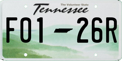 TN license plate F0126R
