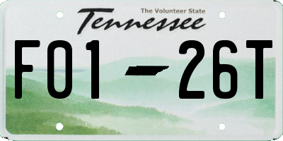 TN license plate F0126T