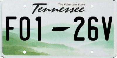 TN license plate F0126V