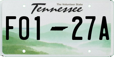 TN license plate F0127A
