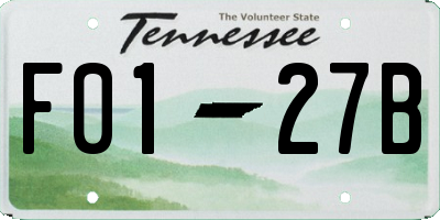 TN license plate F0127B