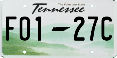 TN license plate F0127C