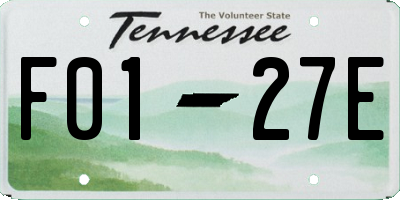 TN license plate F0127E