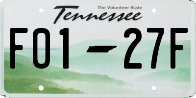 TN license plate F0127F