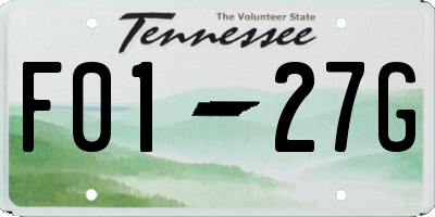 TN license plate F0127G