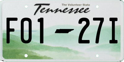 TN license plate F0127I