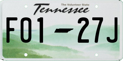 TN license plate F0127J