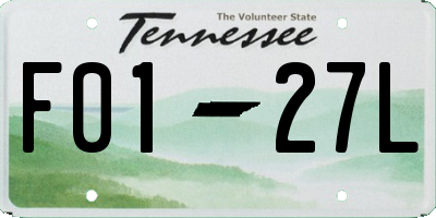 TN license plate F0127L