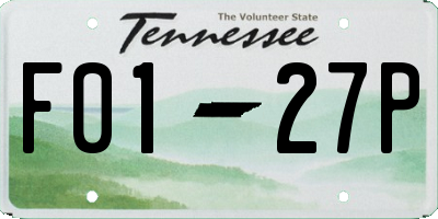 TN license plate F0127P