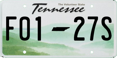 TN license plate F0127S