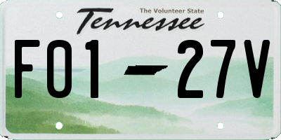 TN license plate F0127V