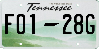 TN license plate F0128G