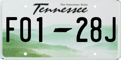 TN license plate F0128J