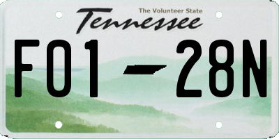 TN license plate F0128N