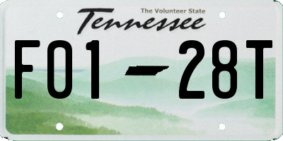 TN license plate F0128T