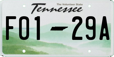 TN license plate F0129A