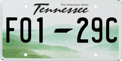 TN license plate F0129C