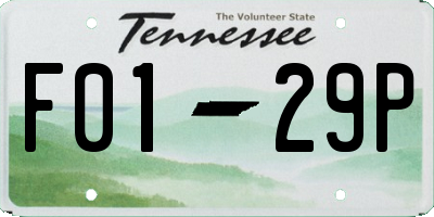 TN license plate F0129P