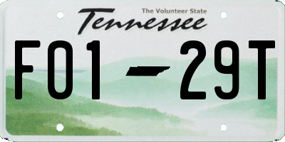 TN license plate F0129T