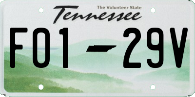 TN license plate F0129V