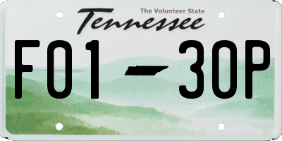 TN license plate F0130P